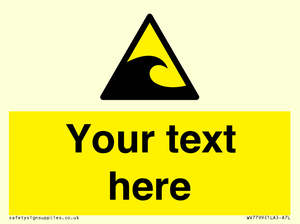 Custom warning tsunami hazard zone